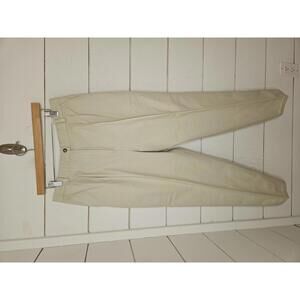Jones New York Country Size 14 stone khaki pleated cotton chino pants
